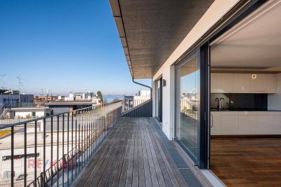 Imposant, Luxus, Seesicht - mitten in der Stadt - Doppelstöckige Wohnung in Bregenz