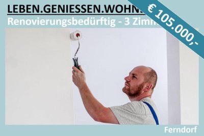 SANIERUNGSBEDÜRFTIG 3 ZIMMER