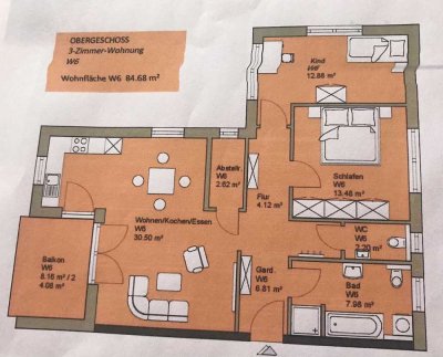 Moderne 3,5-Zimmer-Wohnung mit Einbauküche und Balkon in Feuchtwangen