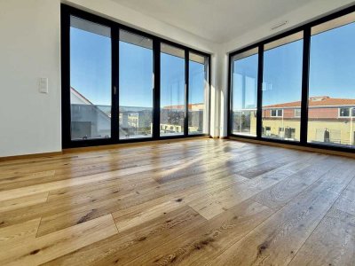 Erstbezug: Exklusives Penthouse mit umlaufender Dachterrasse 'Wohntraum Grüner Bogen'