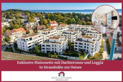 Exklusive Maisonette mit Dachterrasse und Loggia in Strandnähe zur Ostsee