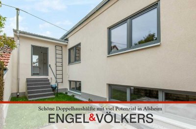 Schöne Doppelhaushälfte mit viel Potential in Alsheim