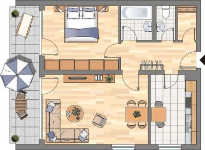 2-Zimmer-Wohnung in Bochum Steinkuhl