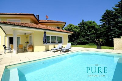 EXKLUSIVE VILLA mit Pool, SPA &amp; modernster Heiztechnik - mediterranes Wohngefühl im Speckgürtel Wiens!