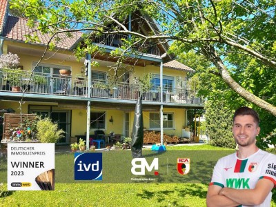 In Kürze frei! Geräumige 3,5-Zimmer Erdgeschosswohnung mit 107 m² und großem Garten in Mering