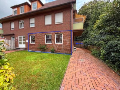 Wohnen im Zentrum von Esens: Erdgeschosswohnung mit 3 Zimmern, EBK und Tiefgaragenstellplatz