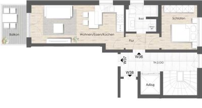 Moderne 2-Zimmer-Wohnung in gefragtem Neubau