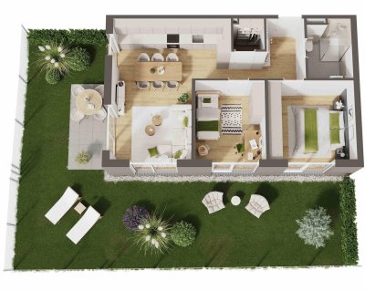 Hochwertige 3-Zimmer Neubau-Gartenwohnung (W03)