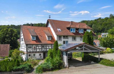 Vermietung: sonnige 3-Raum-Dachgeschoss-Maisonette in Stetten a.k. Markt-Ortsteil Storzingen