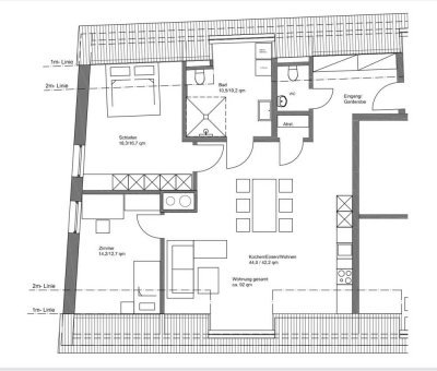 Zentral und barrierefrei: Neuwertige 3-Raum-Dachgeschosswohnung mit EBK in Lauingen