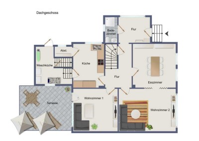 Doppelhaushälfte im Stadtzentrum von Diepholz
 Backsteinbau mit schönem Garten