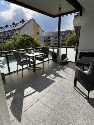 Schöne 3-Zimmer Wohnung mit Balkon und Einbauküche in Leinhausen