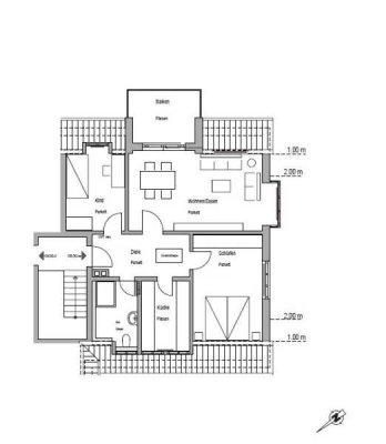 Reutlingen: Frisch sanierte 3-Zimmer DG Wohnung mit Dachbalkon