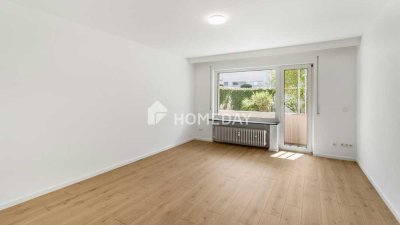 Renovierte 2-Zimmer-Etagenwohnung mit Südloggia in ruhiger Frankfurter Lage