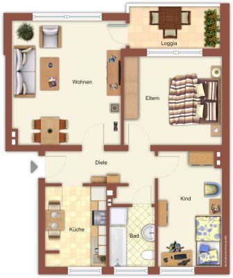 3-Zimmer-Wohnung in Mönchengladbach Rheindahlen