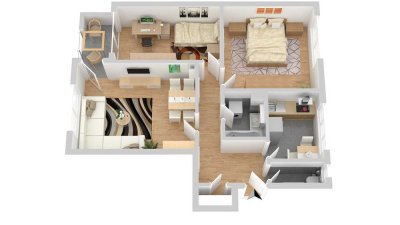 Schöne 3 Zimmer Wohnung mit Balkon Einbauküche Kelle
