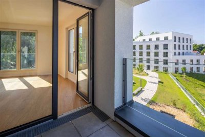 Grün Wohnen im Baden-Badener Quartier TANNENHOF: 3-Zimmer-Neubauwohnung mit privater Loggia.
