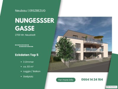 Neubauprojekt - Nungessergasse | 3 Zimmer | Loggia &amp; Balkon | Belagsfertig | inkl. PKW-Stellplatz | TOP 5