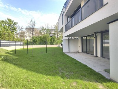 Traumhafte 3 Zimmer Gartenwohnung (135m² Garten &amp; 15,64m² Terrasse) - Erstbezug - Geschmackvolle Ausstattung