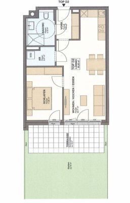 Moderne, barrierefreie 2-Zimmer-Wohnung mit großem Garten &amp; Tiefgarage in Wals