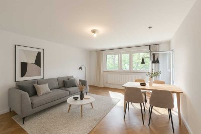 Optimal geschnittene 3-Zimmer-Wohnung mit Loggia und viel Potenzial – in grüner Lage (Erbpacht)