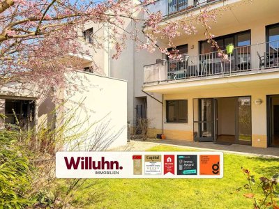 Sofort einziehen! Altersgerechte Gartenwohnung | Garage | Terrasse | Bad mit Fenster und Dusche