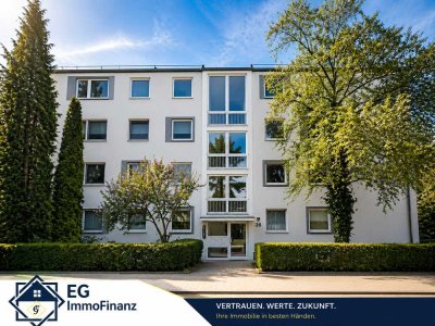 Bezugsfrei: Helle 3-Zimmer-Wohnung mit Südbalkon & Garage in München-Moosach