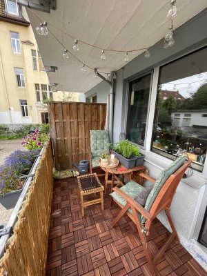 Modernisierte Erdgeschoss Wohnung mit einem Zimmer sowie Balkon und Einbauküche in Hildesheim Ost