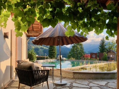 Großes Chalet in Kössen mit unverbaubarem Panormamablick auf Unterberg, Zahmen- u. Wilden Kaiser