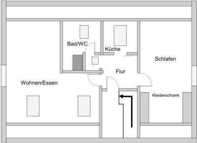 Charmante 2-Zimmer-Wohnung inkl. Küche und Fernblick in Neu-Anspach