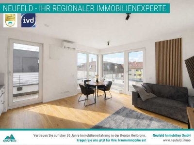 Exklusive & Wunderschöne 2-Zimmer Penthouse Wohnung- auch Möbliert möglich- im Heilbronner Zentrum