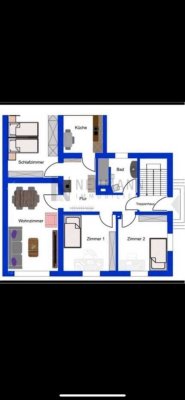 Vollständig renovierte 4-Raum-Wohnung mit Einbauküche in Mörfelden-Walldorf