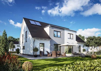 Traumhaus ,incl. Traumgrundstück im kommenden Baugebiet in Sandau Elbe  - Doppelhaus Duett 125