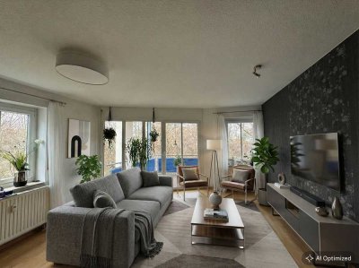 Charmante 3-Zimmerwohnung mit Wasserblick, Balkon sowie Tiefgaragen-Stellplatz in Schleußig!