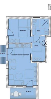 schöne 2 Zimmer Wohnung - Neubau - barrierefrei