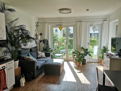 Ruhige 2-Zimmer Neubauwohnung mit eigenem Garten