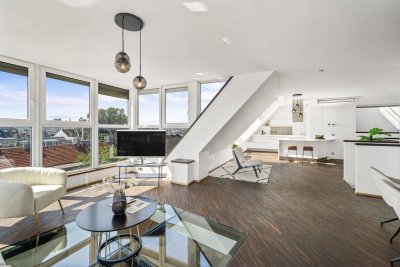Exklusive Dachgeschoss-Maisonette mit 2 Terrassen &amp; 360° Panoramablick