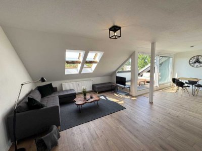Modernes 2-Zimmer-Dachgeschoss-Apartment mit Dachterrasse & Stil