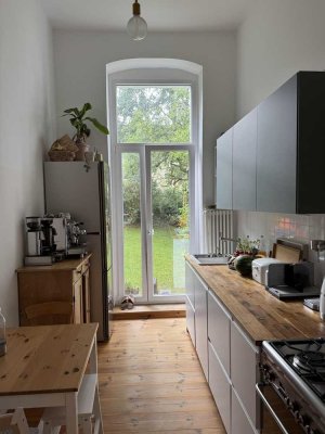 RESERVIERT! Sanierte 3-Zimmer Altbau-Gartenwohnung nahe Schloßstraße
