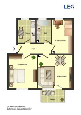 3-Zimmer-Wohnung in Bergkamen Weddinghofen