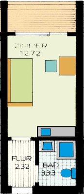1 Zimmerappartement mit schöner Sicht im Allgäu