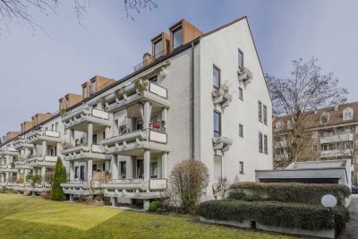 Wohnen am Stadtpark! Bezugsfreie 2-Zi-Dachgeschosswohnung mit TG-Einzelstellplatz + Fußbodenheizung