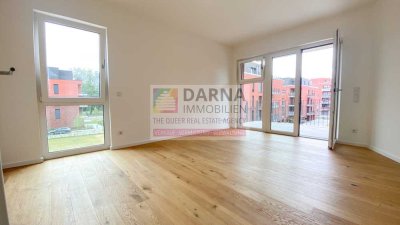 Moderne 3-Zimmer-Neubauwohnung am Spree mit hochwertiger Einbauküche, Fußbodenheizung und Balkon.