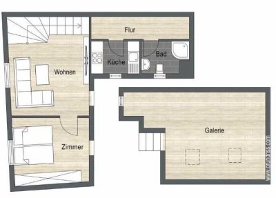 Bestlage! Gepflegte 3-Zimmer-Dachgeschosswohnung in Würzburg