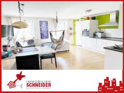 IMMOBILIEN SCHNEIDER - Lehel-  traumhaft schöne 4 Zi-Wohnung mit Wohnküche und Holzdielenboden