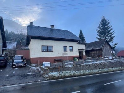 Sanierungsbedürftiges Haus mit Garage in Ferlach / Unterbergen zur verkaufen