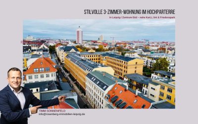 Charmante 3-Zimmer-Wohnung im Hochparterre und Garten in zentraler Lage – Leipzig Zentrum-Südost