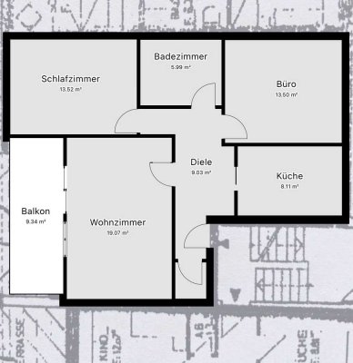 Erstbezug nach Sanierung: schöne 3-Zimmer-Wohnung mit Balkon in Bad