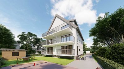Neubau 2-Zimmer-Wohnung mit Balkon, EBK und Garten-Mitbenutzung (Erstbezug) - W3