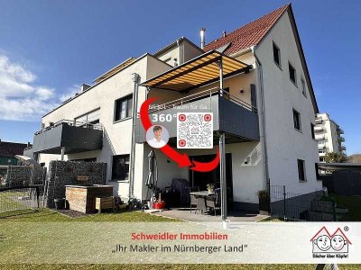 Gartentraum! TOP moderne 3+2-Zimmer-ETW mit 139 m² Gesamtfläche (!) in herrlicher Lage von Hersbruck